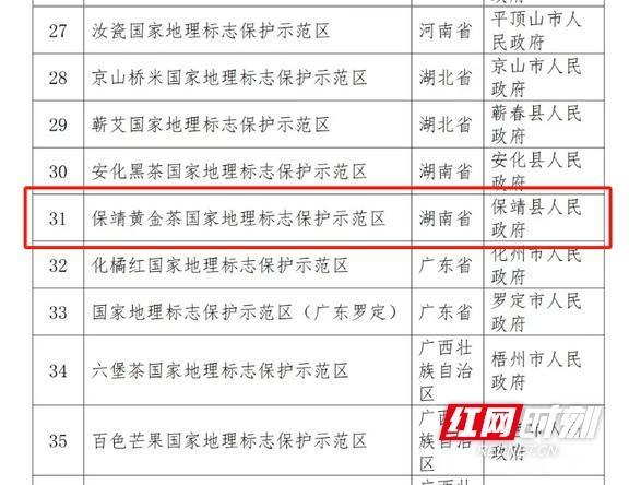 保靖黄金茶跻身“国家队”！湘西首个国家地理标志保护示范区获批(图1)